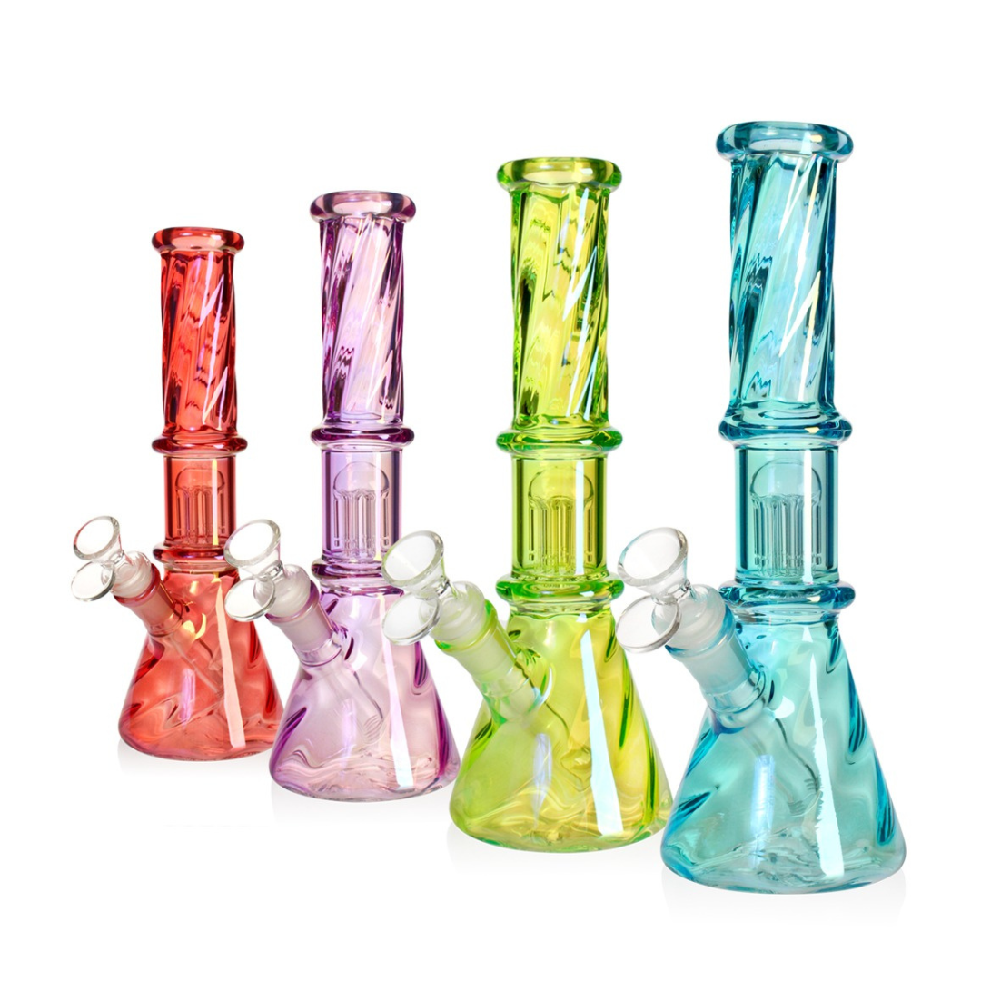 cheap Colourful Twist Tree Perc bong Water Pipe 25cm nz