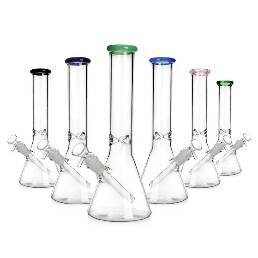 cheap Coloured Ring Glass Tobacco Bong Water Pipe 31cm nz