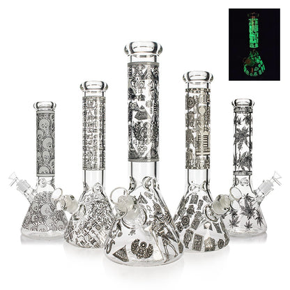 cheap Glow In The Dark Tobacco bong Water Pipe 36cm nz