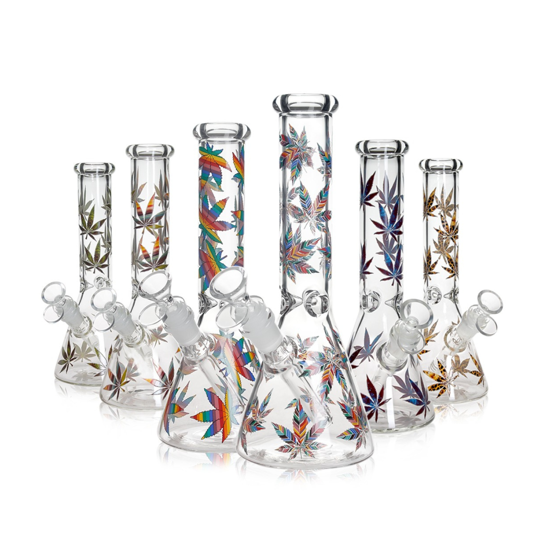 cheap Leaf Pattern Tobacco bong Water Pipe 26cm nz 