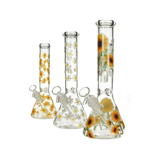 cheap Sun Flower Bong Water Pipe 25cm nz