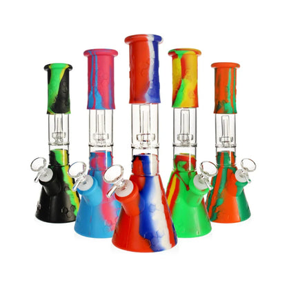 Silicone UFO Perc Tobacco Water Pipe 28cm